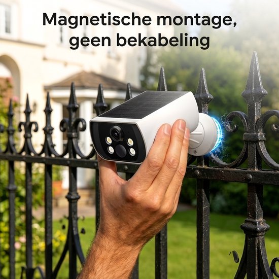 Konsoefuly Q5 - AI Beveiligingscamera Draadloos Buiten 2K 4MP PTZ WiFi Camera met Batterij Solar Support Kleurnachtzicht PIRTFkaart / Cloudopslag, Geen verplicht abonnement — afbeelding 3