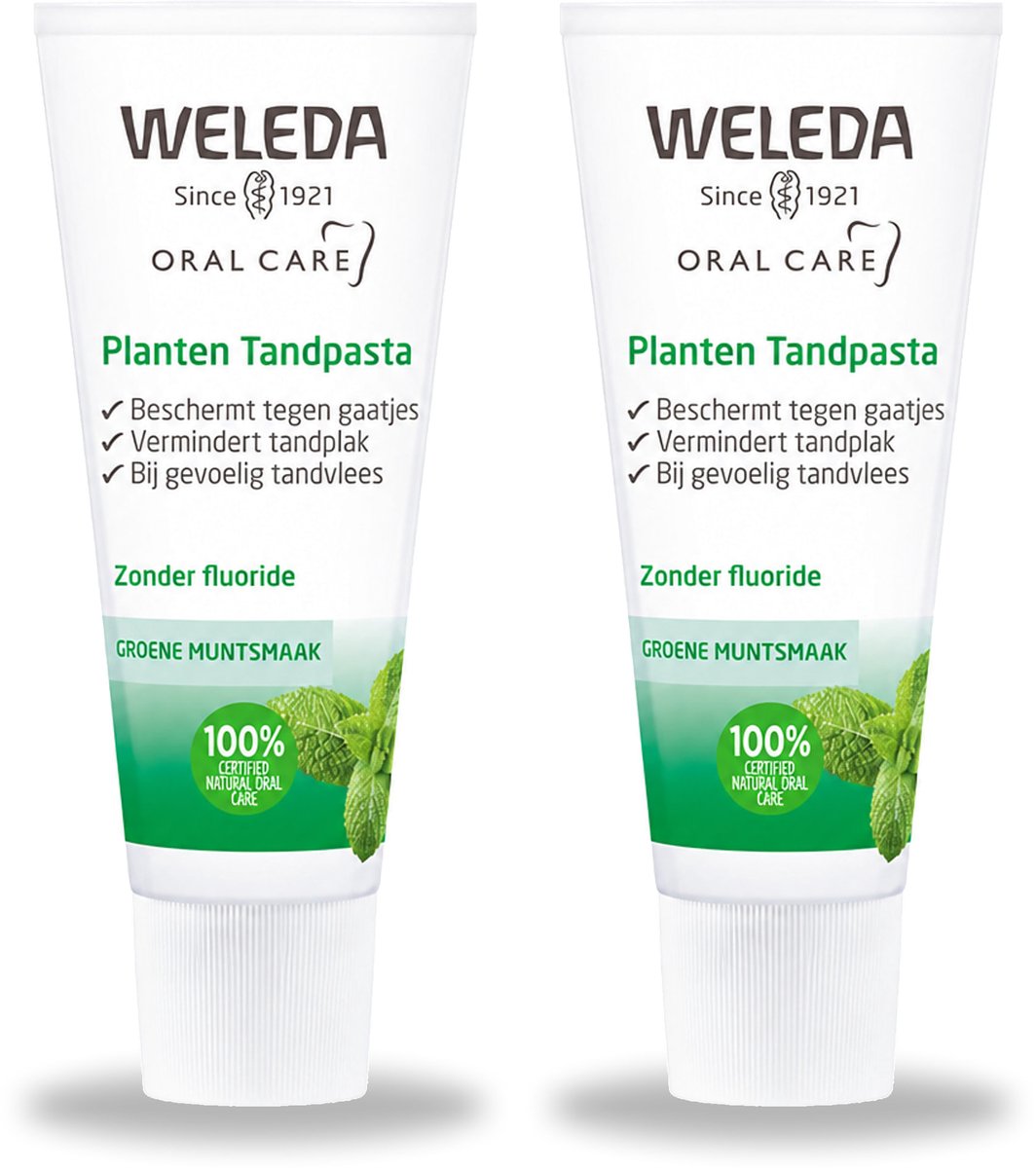2 x WELEDA - Planten tandpasta - 75 ml - Bulkverpakking - 2 stuks