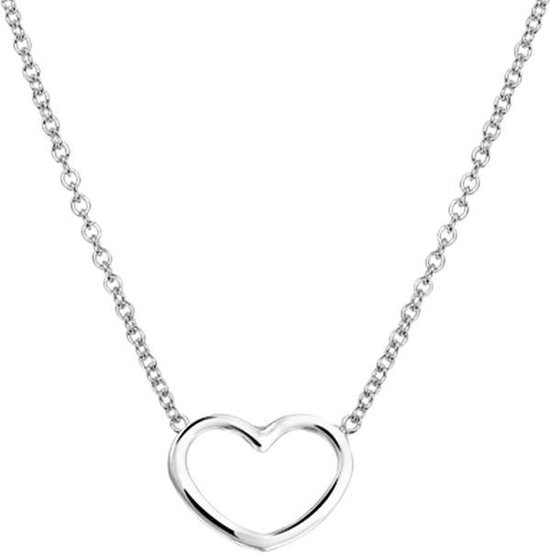 Glams Ketting Hart 1,5 mm 41 + 5 cm - Zilver