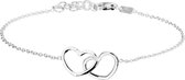 GLAMS - Bracelet Coeur 1,2 mm 16 + 3 cm - Argent