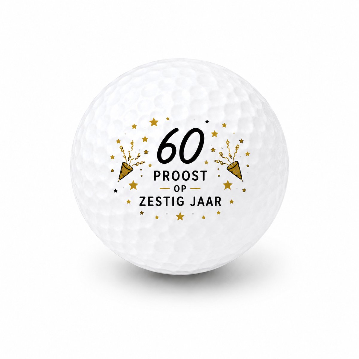 Wilson Golfballen 60 Jaar - Verjaardag Golf Cadeau - 3 stuks - Golfbal met Opdruk