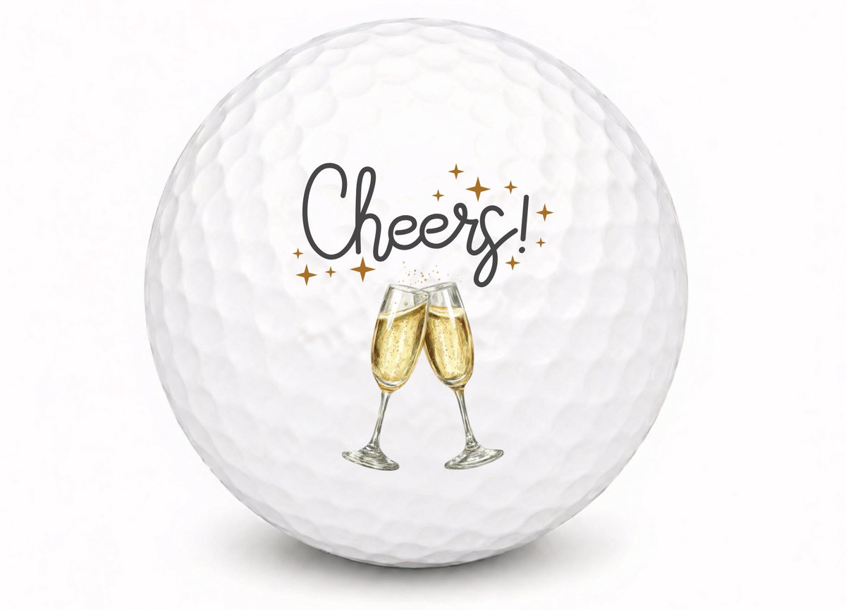 Wilson Golfballen Cheers - Feest Golf Cadeau - 2 stuks