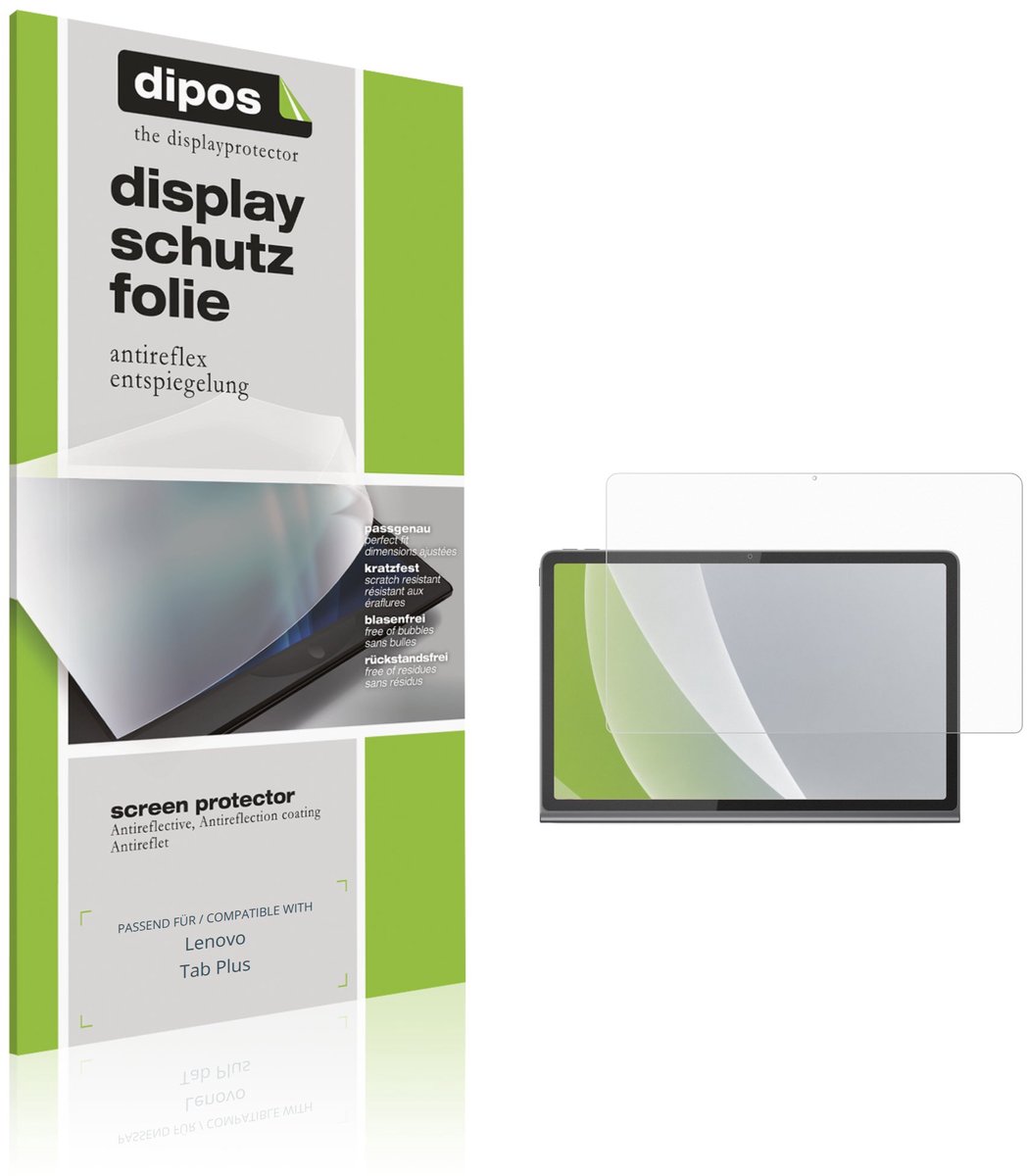 dipos – 2x Matte Beschermfolie geschikt voor Lenovo Tab Plus | Krasbestendige & antireflecterende Screenprotector Ultra-Thin