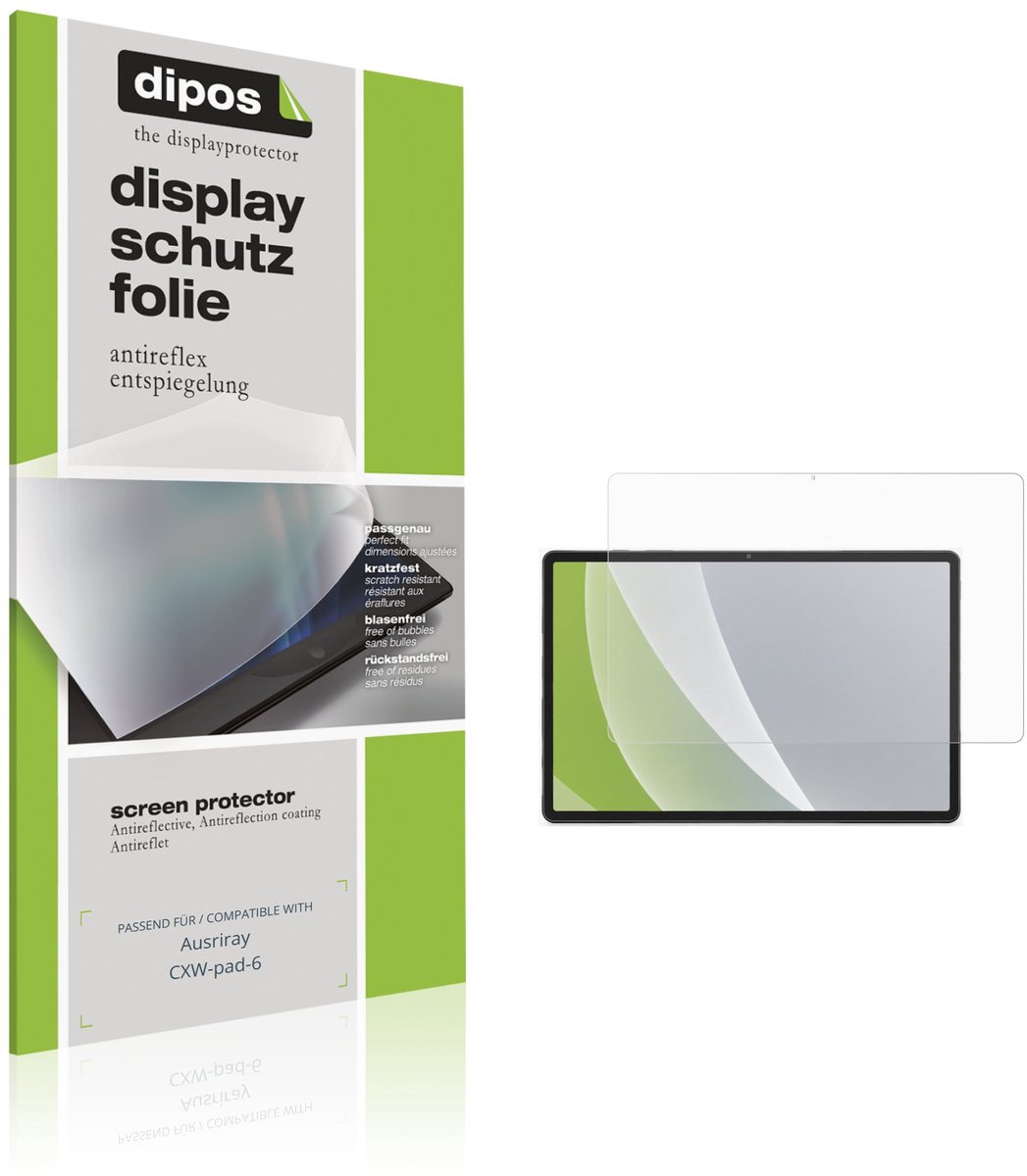 dipos – 2x Matte Beschermfolie geschikt voor Ausriray CXW-pad-6 | Krasbestendige & antireflecterende Screenprotector Ultra-Thin