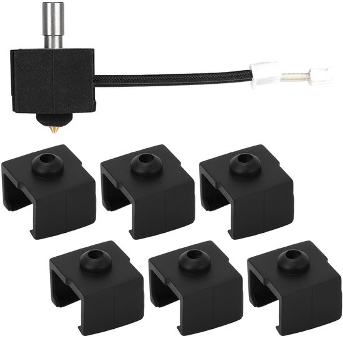 Solidchoice - Set van 6 Silicone Hete-end Hoezen voor 3D Printers