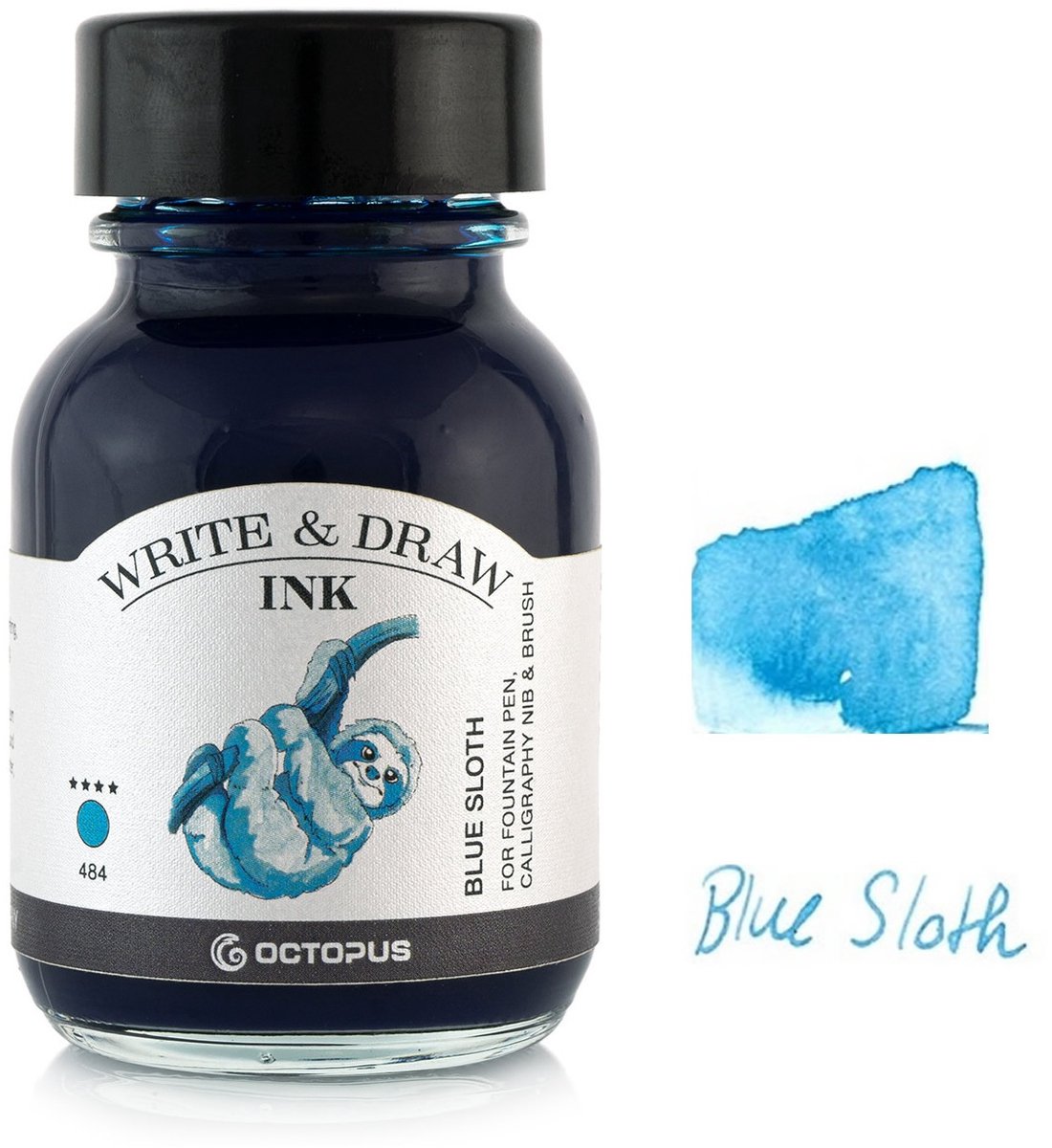 Octopus - Vulpen inkt - Schrijfinkt - Tekeninkt - 50 ml - Blue Sloth