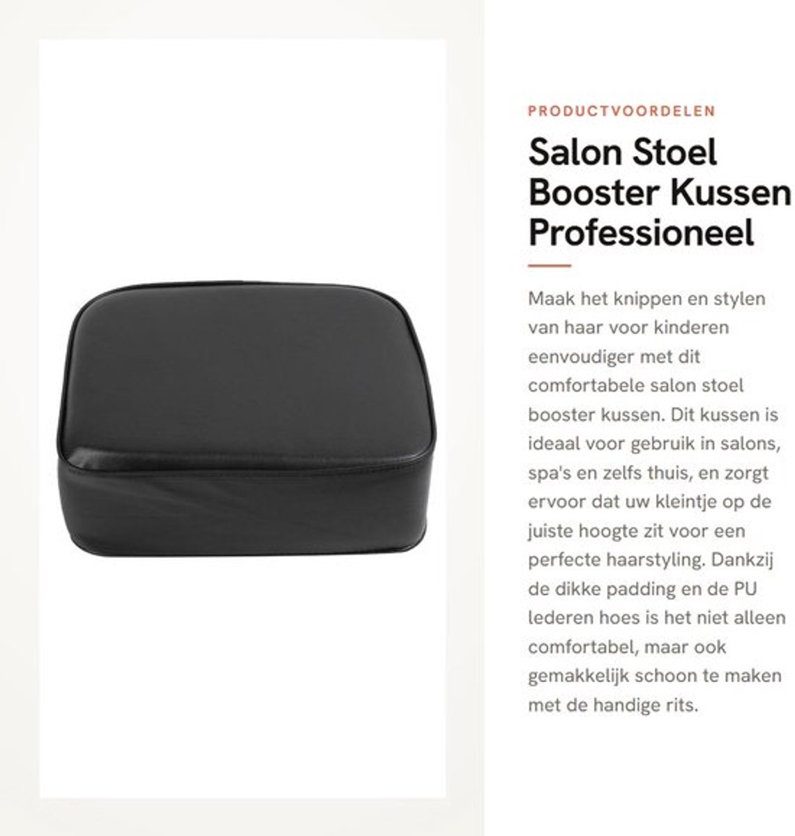 Zwarte Salon Booster Zitkussen voor Kinderen - Kapsalon Kapper Stoel - Haar Knippen