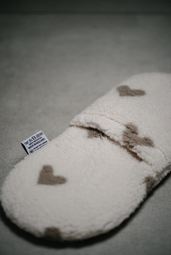 Loeiwarm Joep - Lijnzaadkussen Baby - Handgemaakt in Nederland - Pittenzak - Warmtekussen baby- Wasbare Hoes - Hartjes - Teddy Stof — afbeelding 3