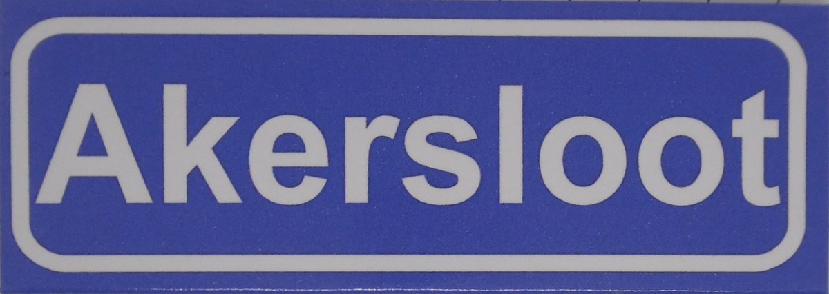 Souv© - koelkast magneet - plaatsnaam bord - kombord - souvenir - koelkastmagneetje - relatiegeschenk Akersloot