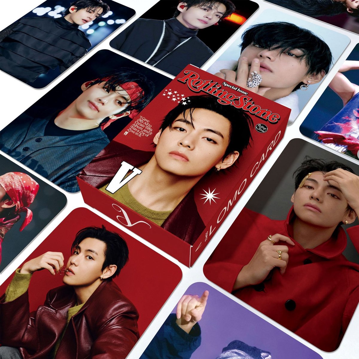 KPOP BTS V Taehyung Rolling Stone Special Issue Photocard [Fotokaarten]