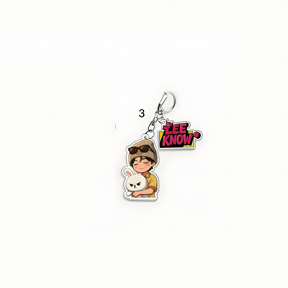 KPOP Stray Kids SKZ Lee Know Acrylic Keyring Plush Hug [Sleutelhanger]