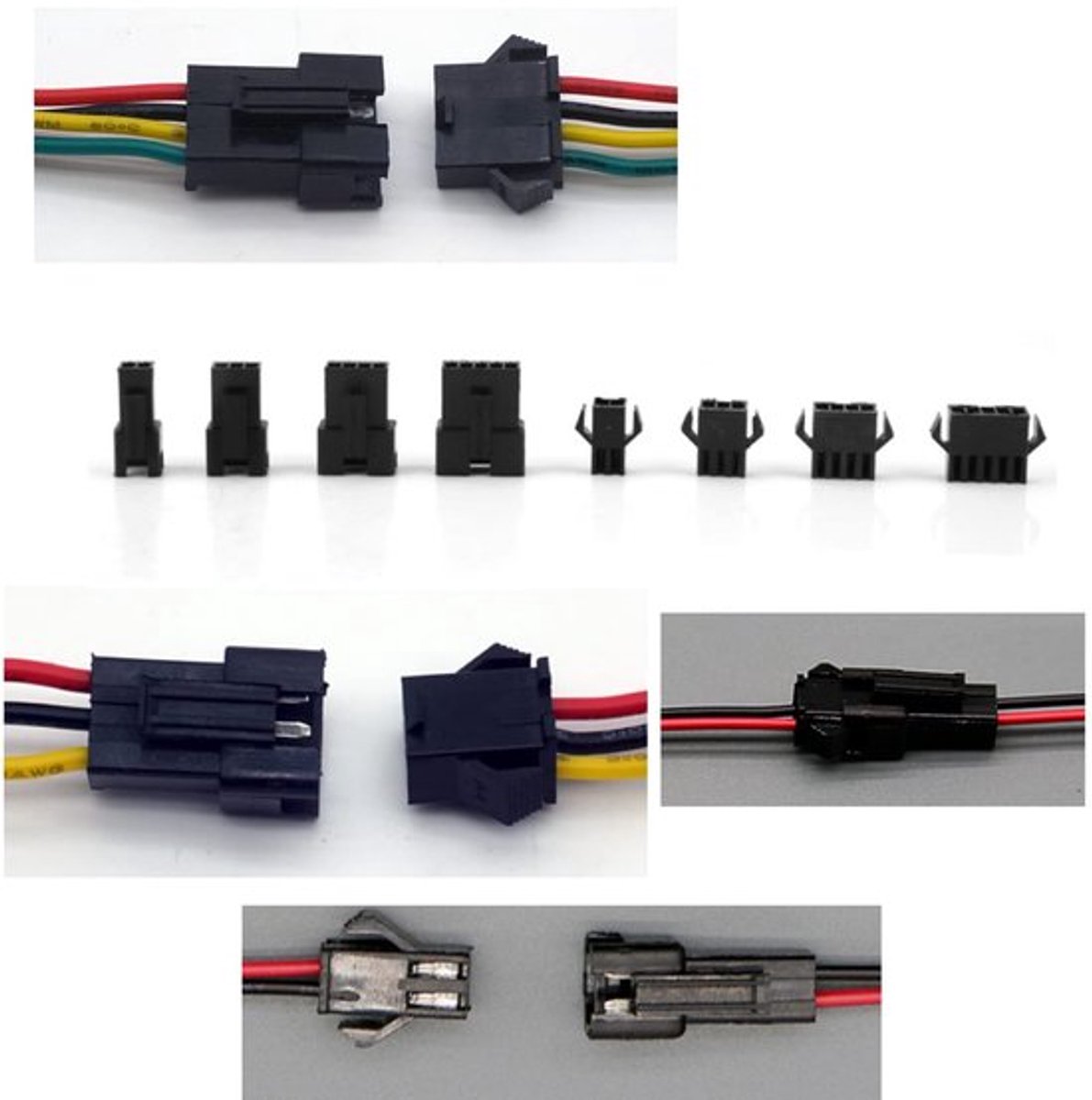 Pin Header Kit 200pcs - 2/3/4/5 Pins Male en Female Connector Set
