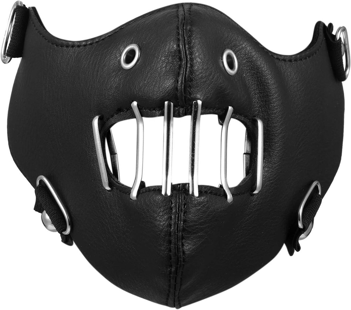 Airsoft masker - Lederen half gezichtsmasker - Maat a - Ademend en stofbestendig - Voor heren motorfiets en outdoor sport