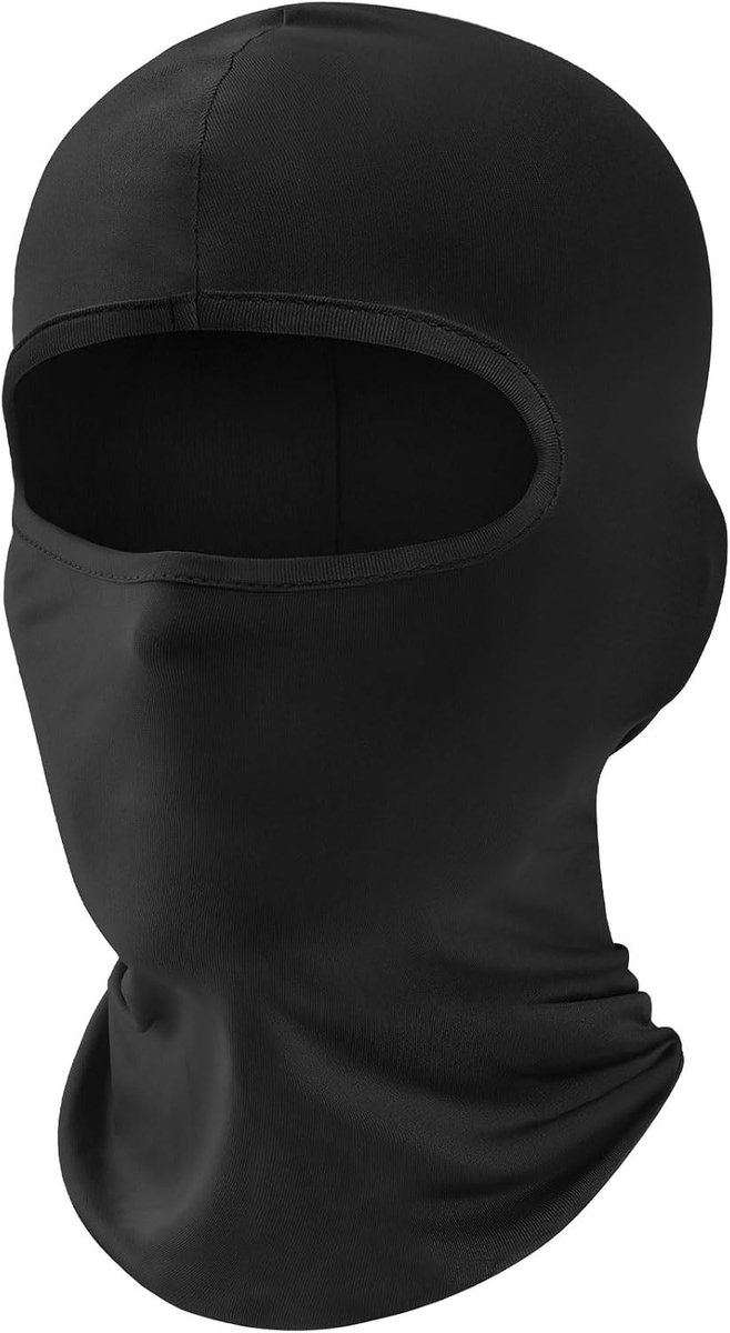 Airsoft masker - Zwart - Uniseks - Lichtgewicht Ademend Polyester Bivakmuts met UV-Bescherming - Voor Outdoor en Motor