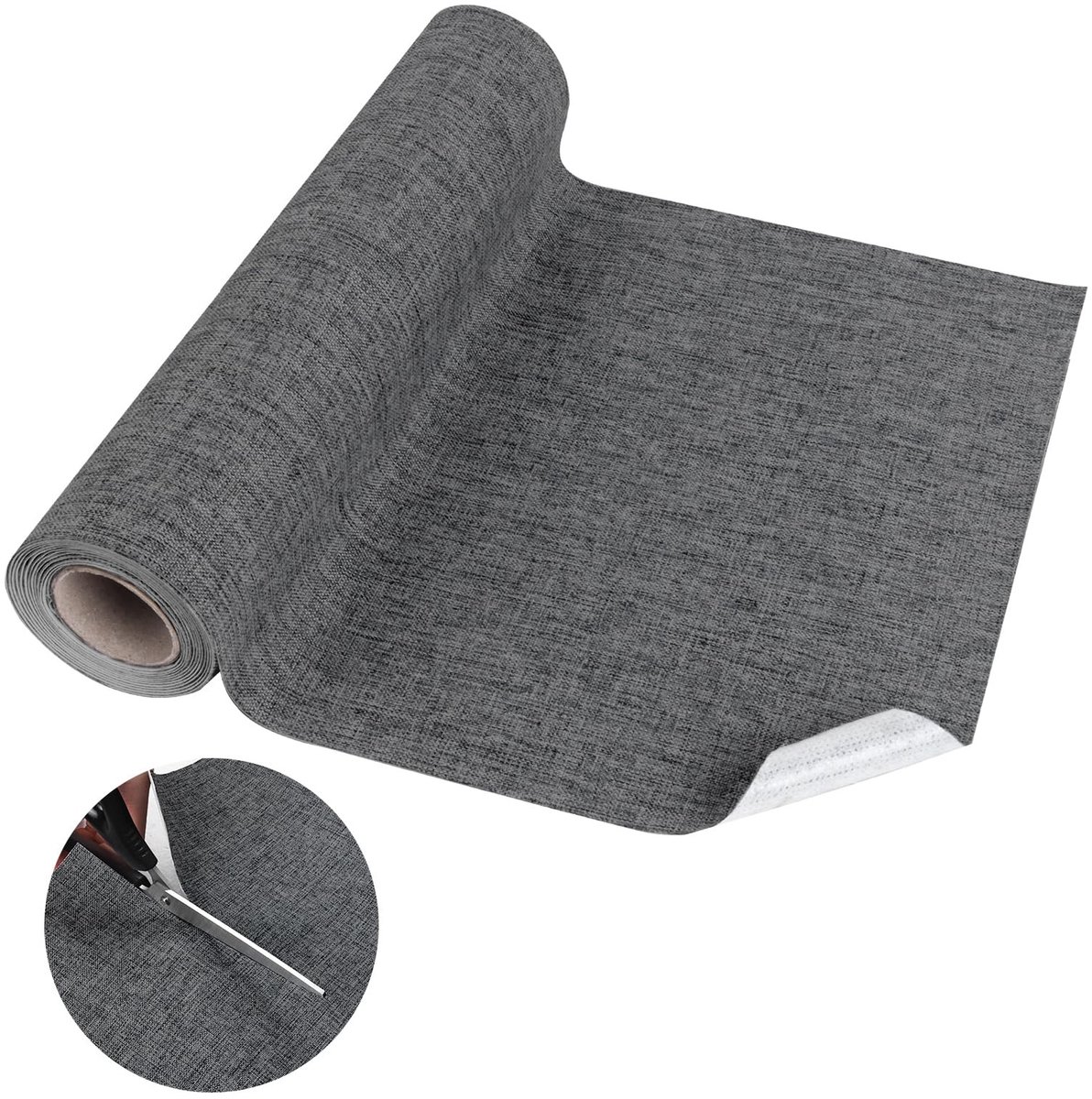 Elzusha - Zelfklevende Patches voor Stoelreparatie - 30cm x 10m Donkergrijs