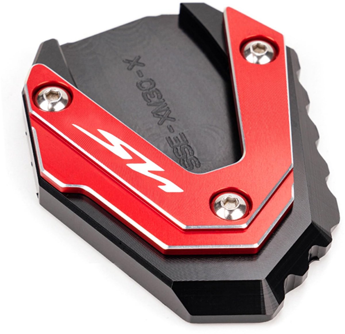 Elzusha - Motorfiets Zijstandaard Onderlegger - Aluminium - Rood
