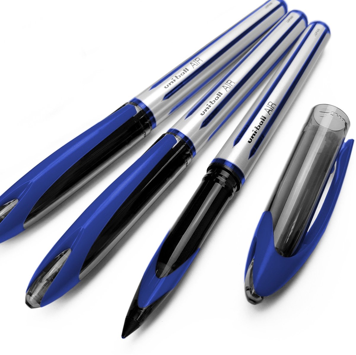 Elzusha - 0.7mm Medium Rollerball - Set van 3 - Blauw