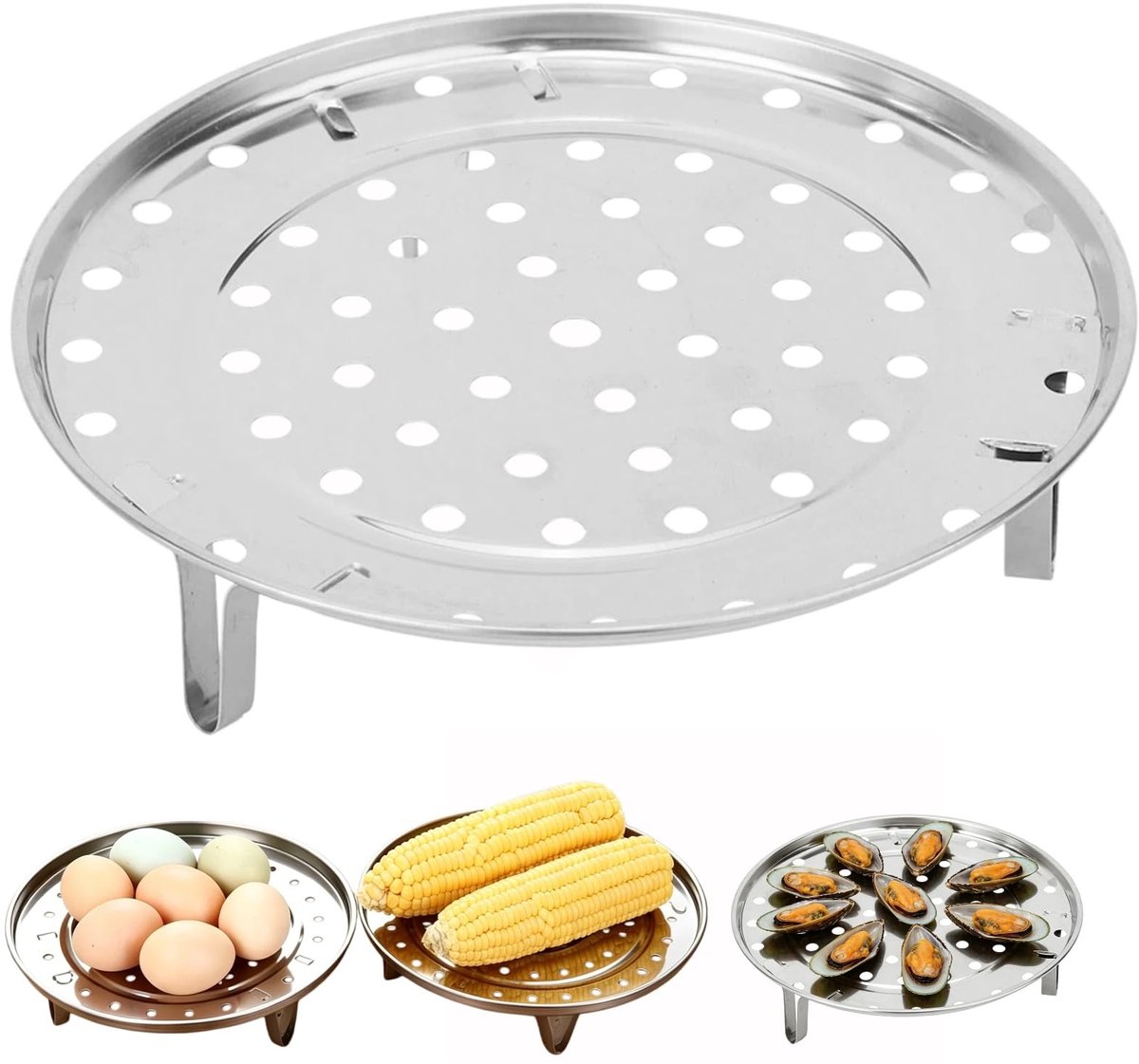 Elzusha - RVS Stoomrek voor Druk Cooker 26 cm