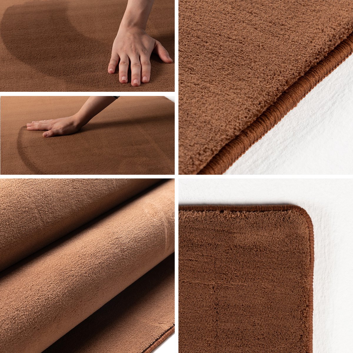 Moonay Istanbul vloerkleed - Dun tapijt 7 mm - Wasbaar & antislip - Bruin - 160x230 cm