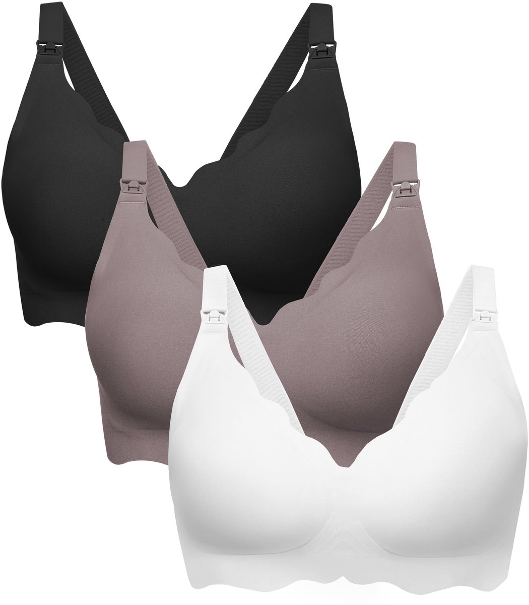 Elzusha - Set van 3 Naadloze Borstvoedingsbeha's voor Vrouwen