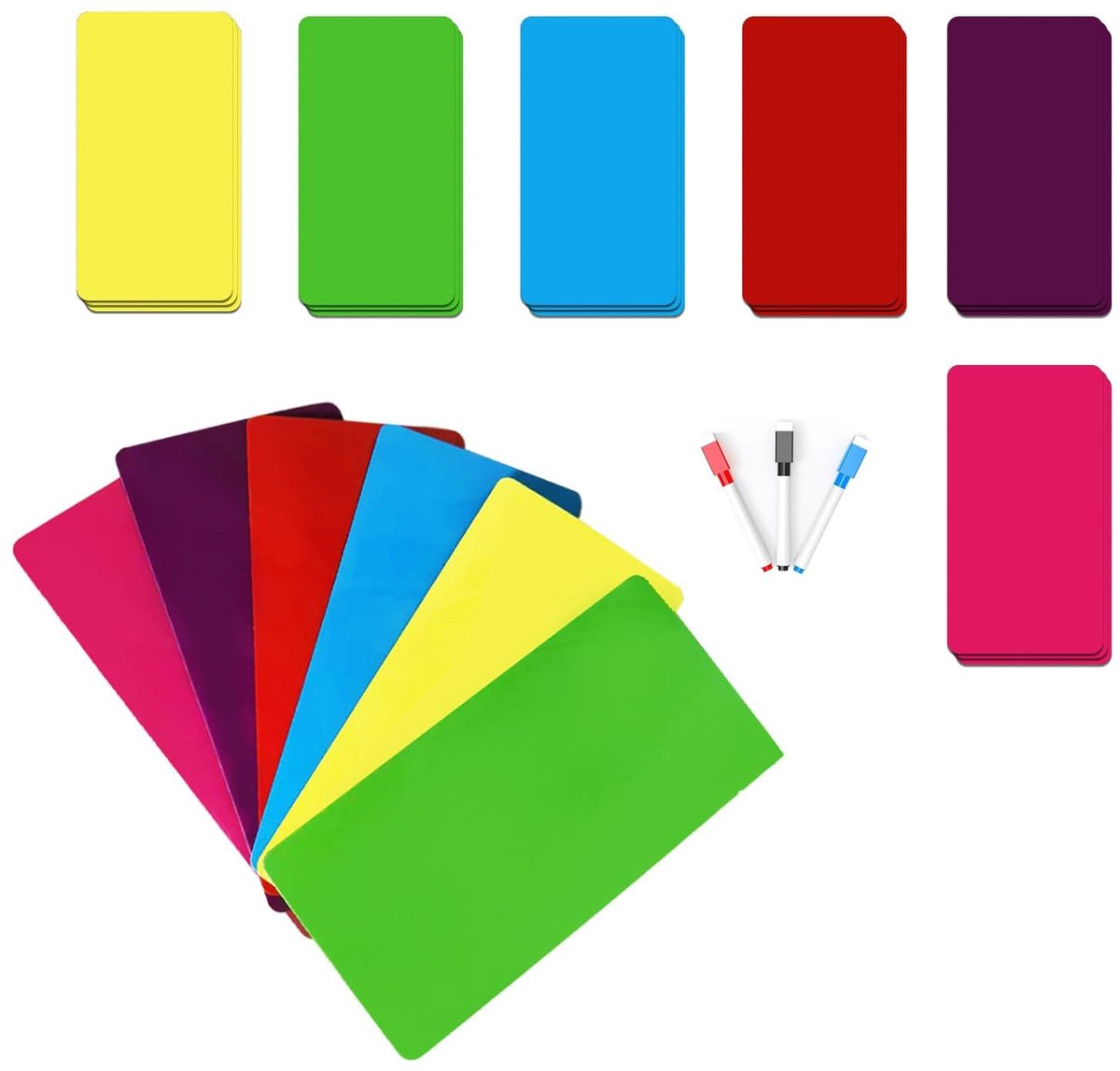 Elzusha - Magnetische Labels, 30 Stuks, Multicolour 10 x 15 cm