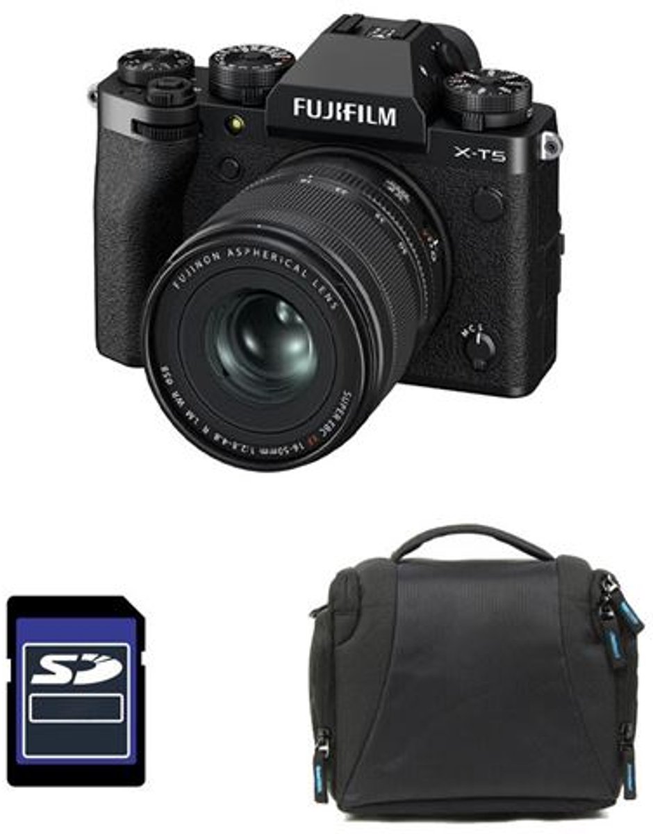 FUJIFILM X-T5 SCHWARZ + 16-50mm Objektiv + Tasche + 8GB SD-Karte