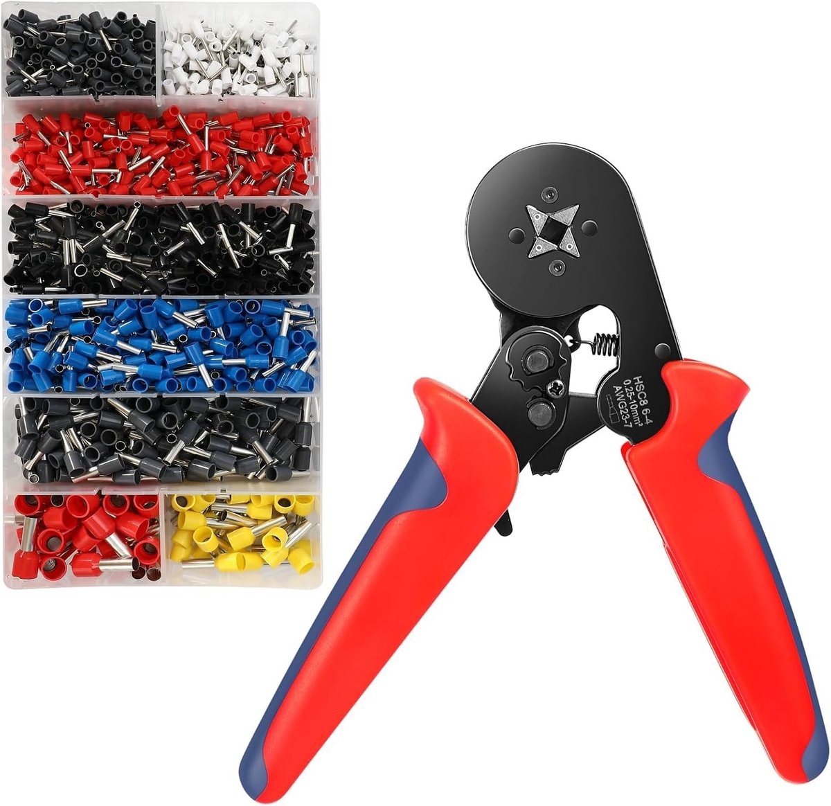 Ergonomische Crimping Pliers voor Kabels, 1250 Stukken, Geschikt voor 2.5-10 m², Professionele Crimp Tool, Duurzaam en Efficiënt