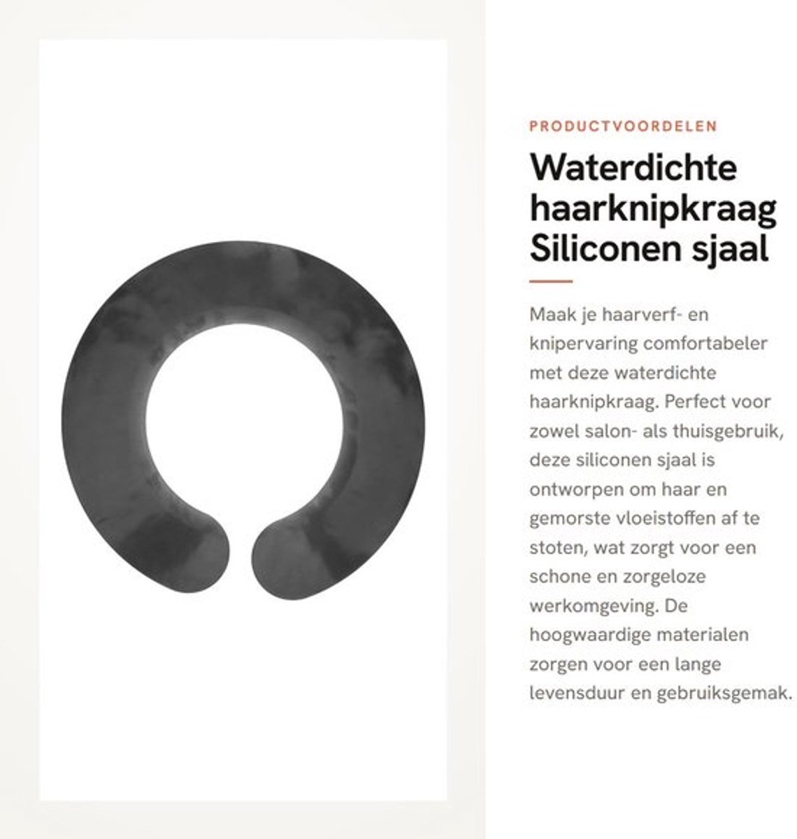 Allecto - Waterdichte haarknipkraag - Siliconen sjaal - Eenvoudig