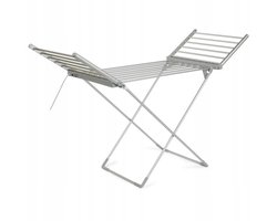 Innovastore Droogrek - Elektrisch droogrek - Wasrek - Verwarmend droogrek - Elektrisch wasrek - Inklaapbaar - 230W - Zilver