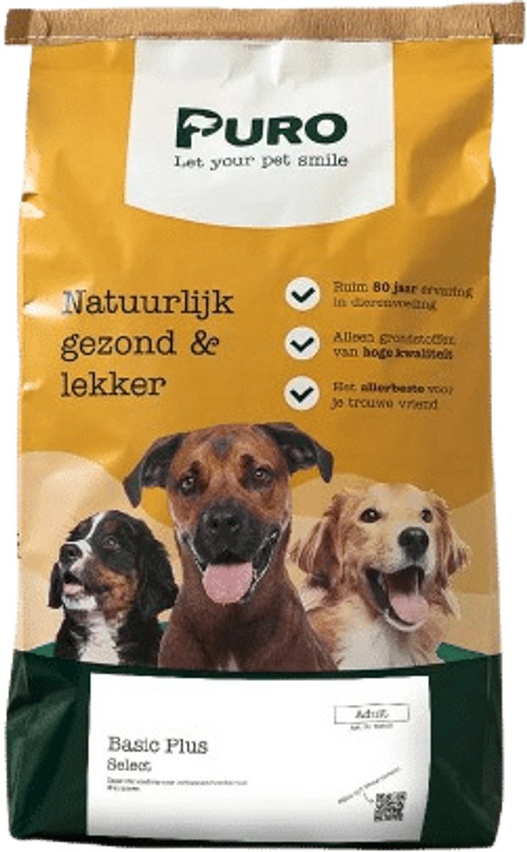 Puro Select - Basic Plus - Hondenvoer - 15 kg