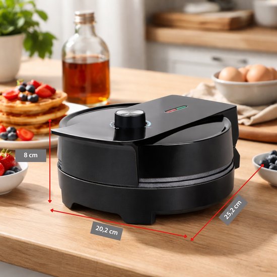 alpina Wafelijzer K-905 - Wafelijzer met Instelbare Temperatuur en Antiaanbaklaag - Wafelmaker met Indicatielampjes en Snelle Opwarming - Wafelmachine voor 5 Hartvormige Wafels — afbeelding 3