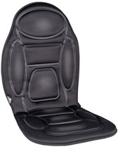 Dunlop Massagestoel Auto met Verwarmingsfunctie - 108 x 48 CM - 4 Massagemotoren en 1 Verwarmingselement - Aansluiting op Sigarettenaansteker Auto - Afstandsbediening met 13 Standen - Zwart