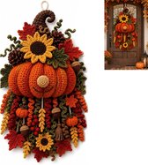Haakpakket voor Beginners - DIY Haakset voor Volwassenen - DIY Seizoensgebonden 3D Haak Deurhanger Kit - met breinaalden - Handgemaakte set - Complete DIY Haakset - Handgemaakte wanddecoraties - Ideale cadeaus voor een housewarming - Halloween-thema