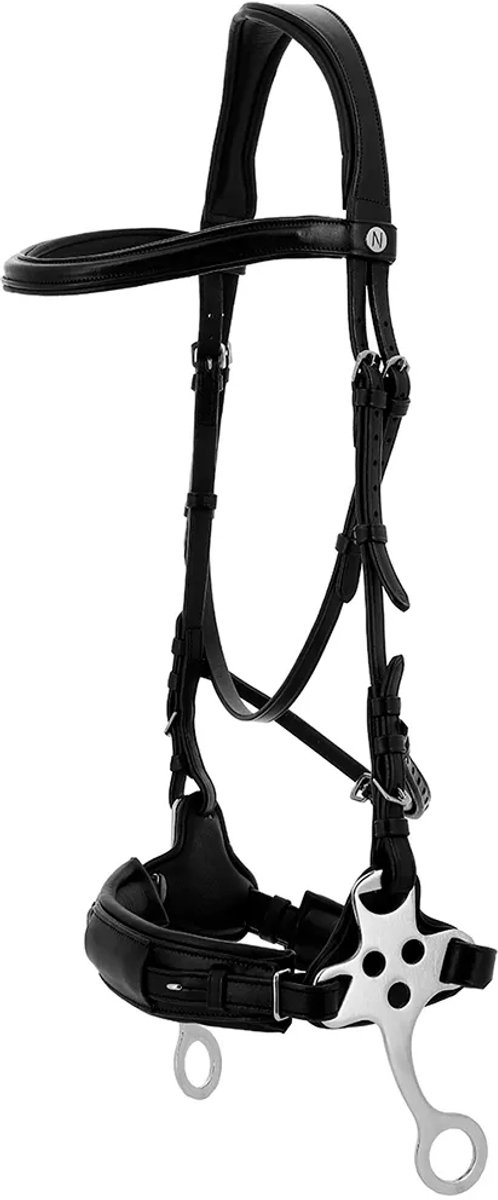 Norton Equestrian Compet Hackamore Hoofdstellen Zwart Full