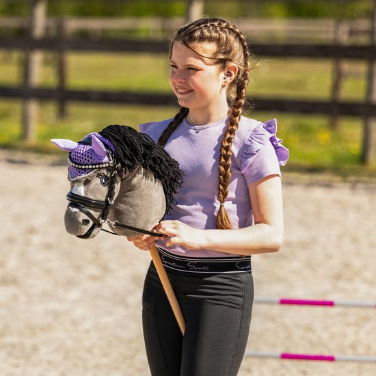 QHP - Oornetje voor Hobby Horse - Lila - One size LET OP!!! EXCL. HOBBYHORSE!! — afbeelding 3