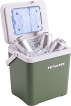 TRVLMORE Koelbox 7L - Frigobox - Inclusief Koelelement - Koelbox Klein - Groen