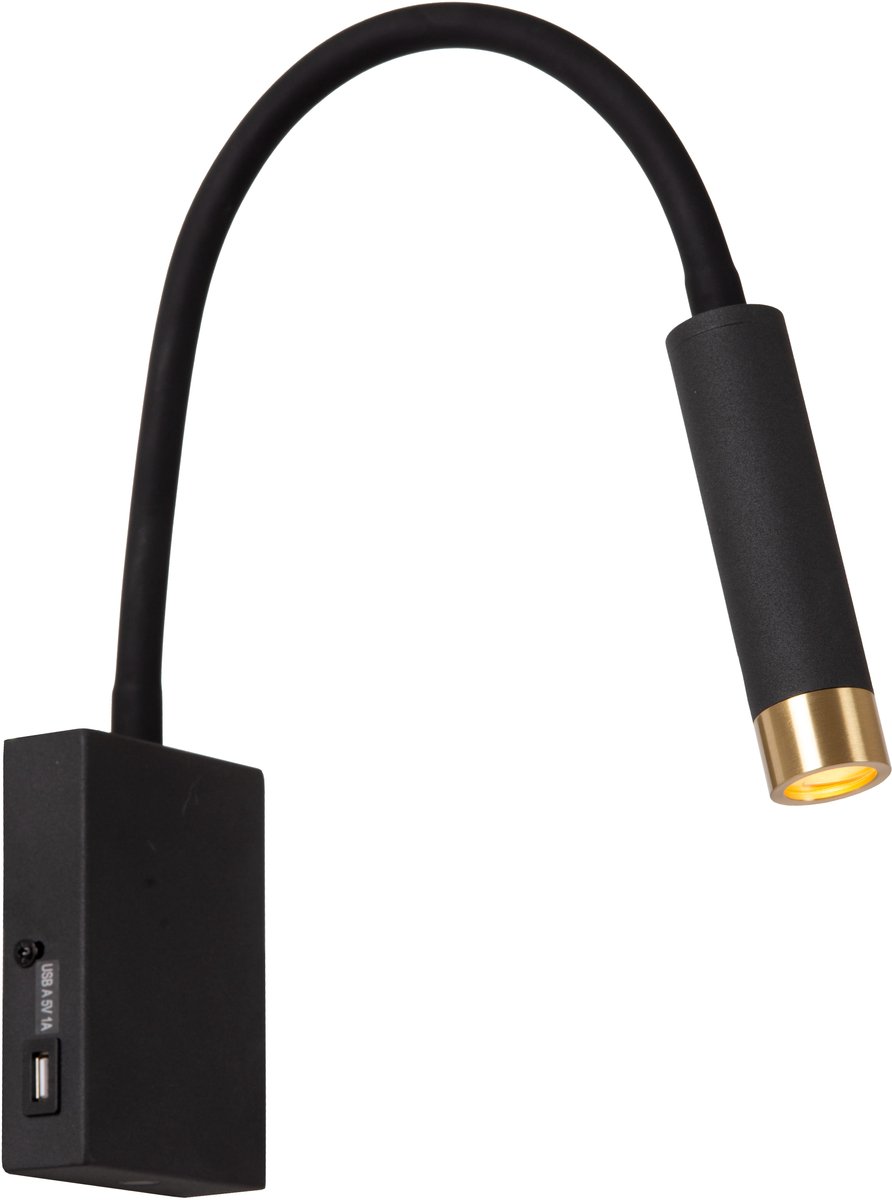 Lucide ALEC - Wandspot / Wandlamp - LED - G9 - 1x3W 2700K - Inclusief omwisselbare kappen - Zwart