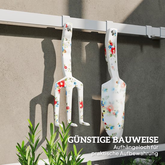 Outsunny Tuiniergereedschapset Aluminium, Metaal 26,5L x 7B x 3H cm Meerkleurig van Merkloos	 — afbeelding 5