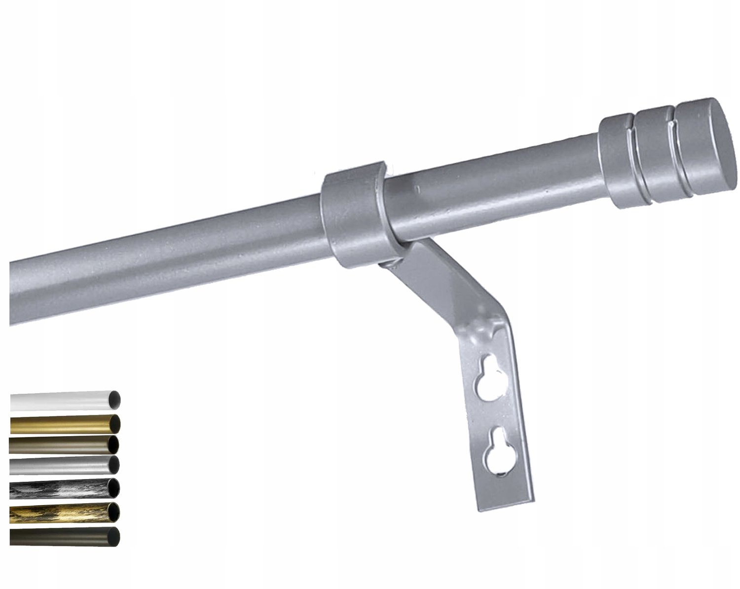 Merkloos Metalen Gordijnroede 16mm, 220cm, Enkel, Weerbestendig