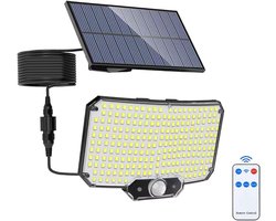 Flintry Solar LED-schijnwerper voor buiten met bewegingssensor, 254 LED's - Geschikt voor binnenplaatsen, erven, garages en tuinen