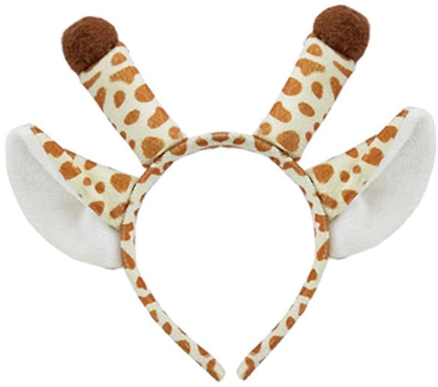 Pluche dierenhoofdband met giraffenoortjes en hoorns | hoofdband voor Halloween - Kerst en themafeesten