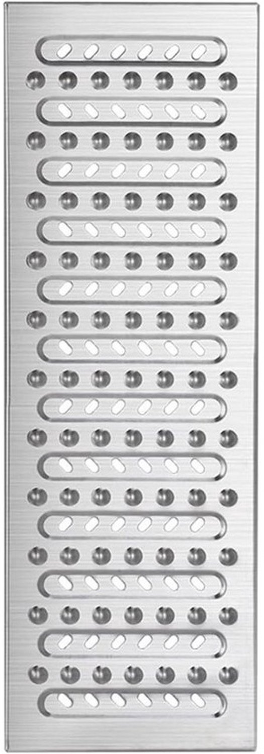 Afvoerkanaalrooster - Gootrooster - Vloerrooster - Efficiënte waterafvoer - Verdikt RVS - Antislip - 58 x 40 x 2.5 cm