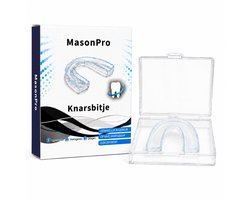 MasonPro Anti Knarsbitje - Extra Dun - Geschikt Voor Elk Gebit - Gebitsbeschermer - Tandenknars Bitje - Nachtbeugel - Knarsbeugel - Tandenbeschermer