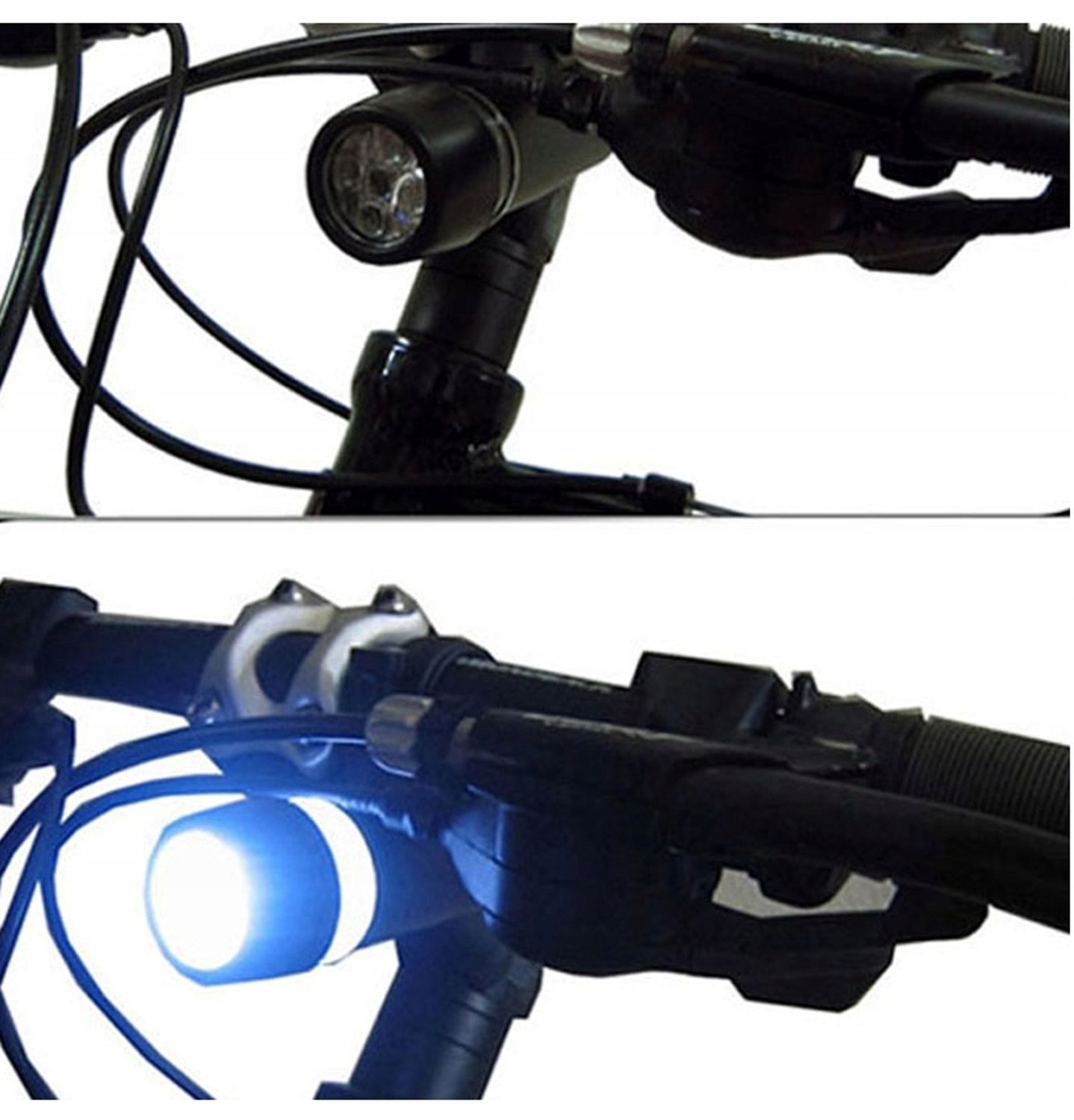 Merkloos LED Fietslamp Set: Voor en Achter