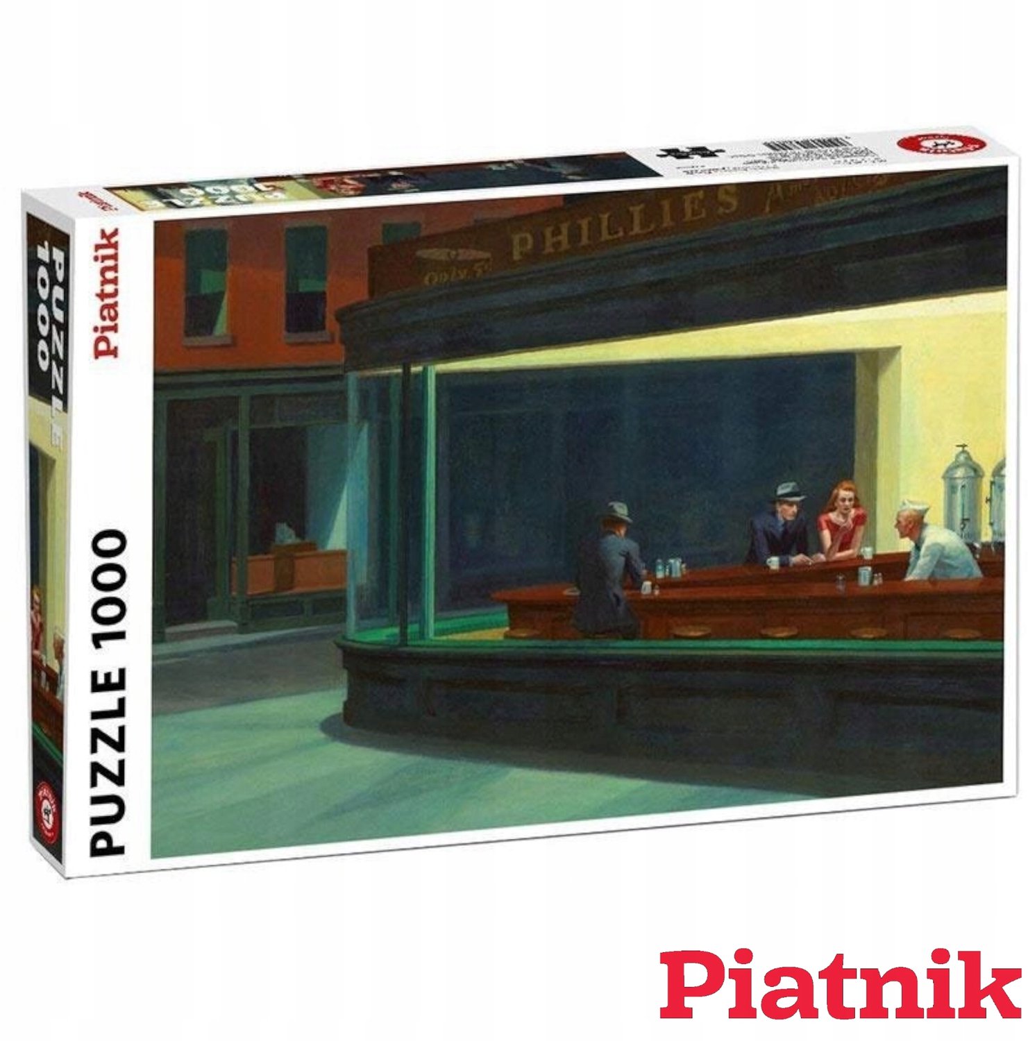 Piatnik Puzzel 1000 Stukken: Nighthawks - Kunst voor Jong en Oud