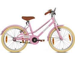 Meisjesfiets 20 inch - Vanaf 6 jaar - Retro - Lage instap - PETITAGE