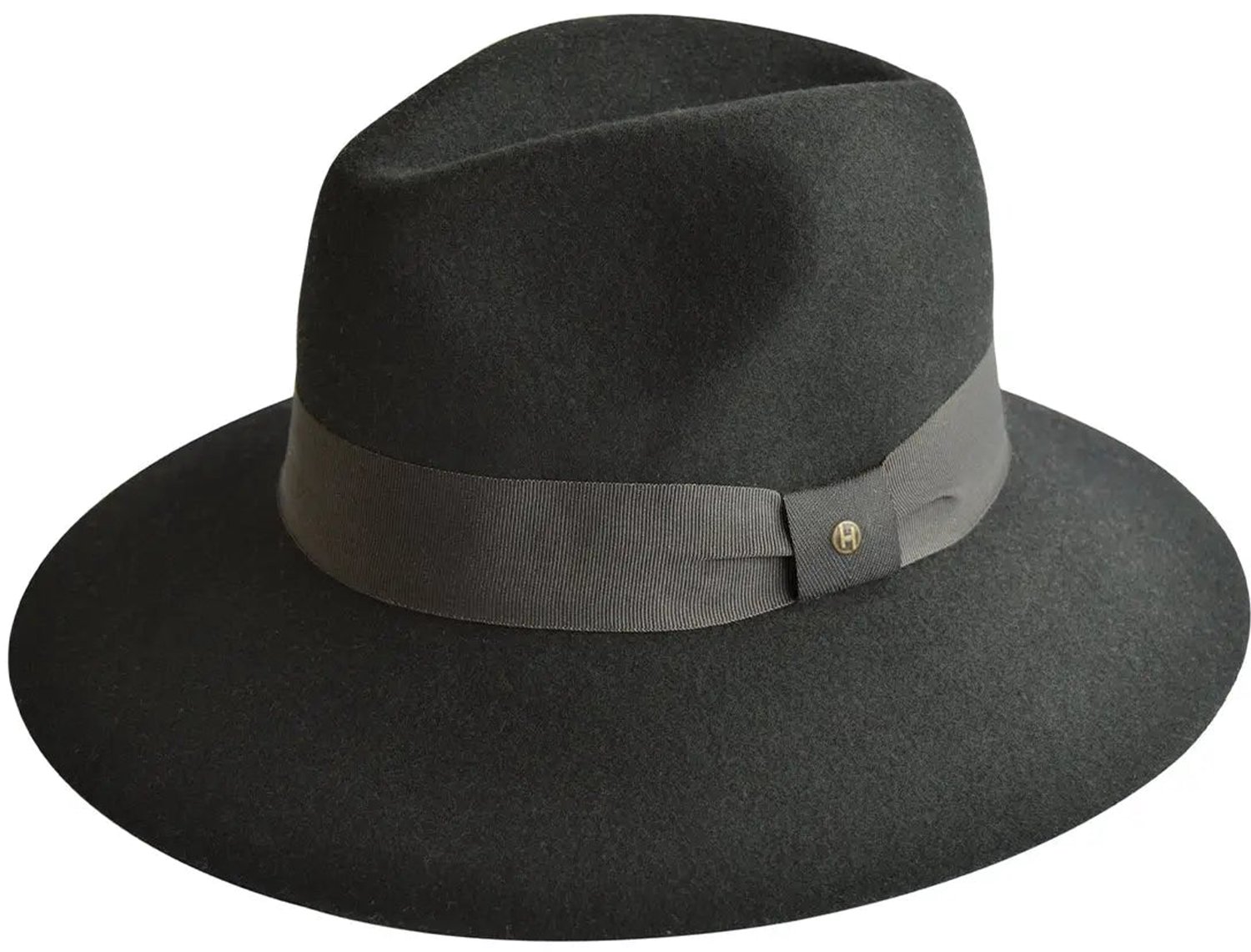 Heather Fedora – Vilten Hoed Dames 100% Wol - Maat: L-XL: 59 cm - Noir