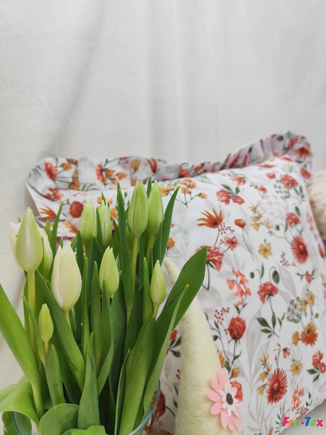 FRO-TEX Kussenhoes 40x40 cm met ruche - Decoratief en Zacht Niet gespecificeerd