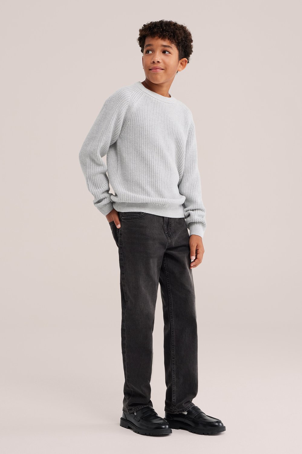 WE Fashion Jongens gebreide trui met structuur