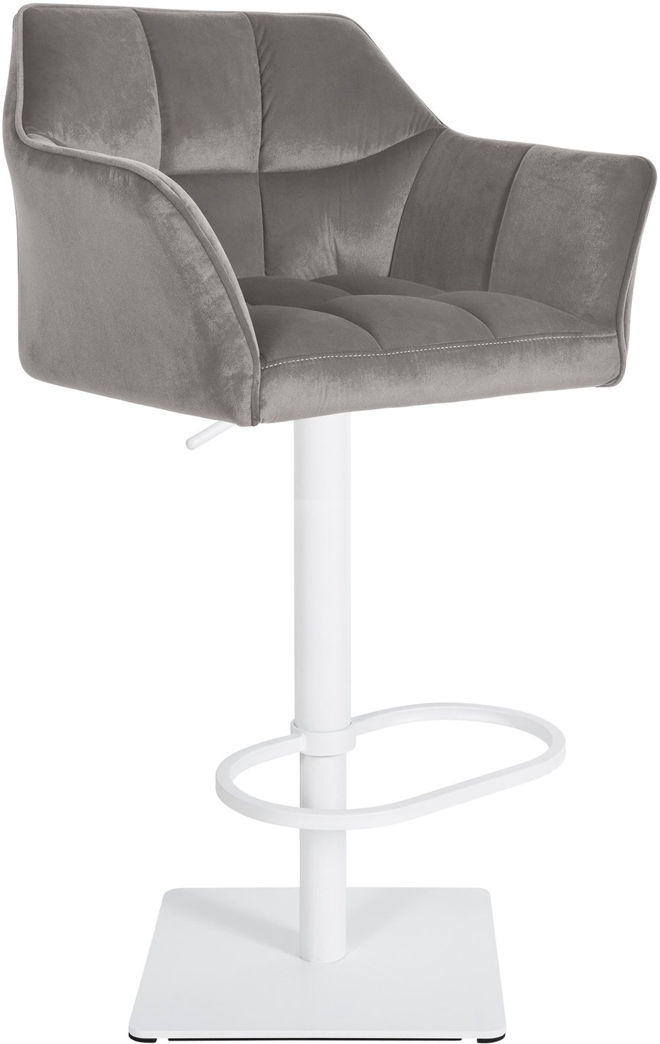 Luxe Comfort Torino 0303 barkruk - fluweel - grijs grijs wit